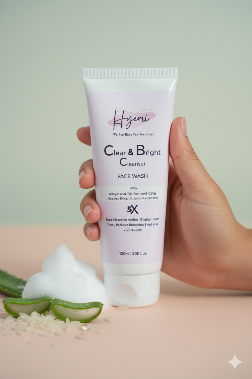 Hyemi Clear & Bright Salicylic Acid Facewash powered by Panthenol and Licorice
