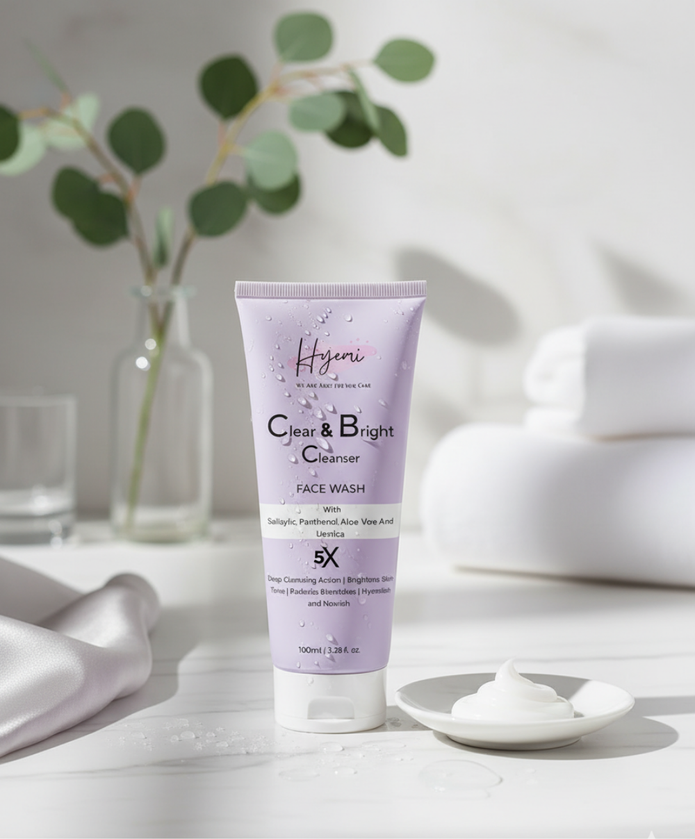 HYEMI CLEAR + PROTECT GLOW COMBO (Clear & Bright Cleanser + Zinc Bloom Shield SPF 50 PA++++ Sunscreen)