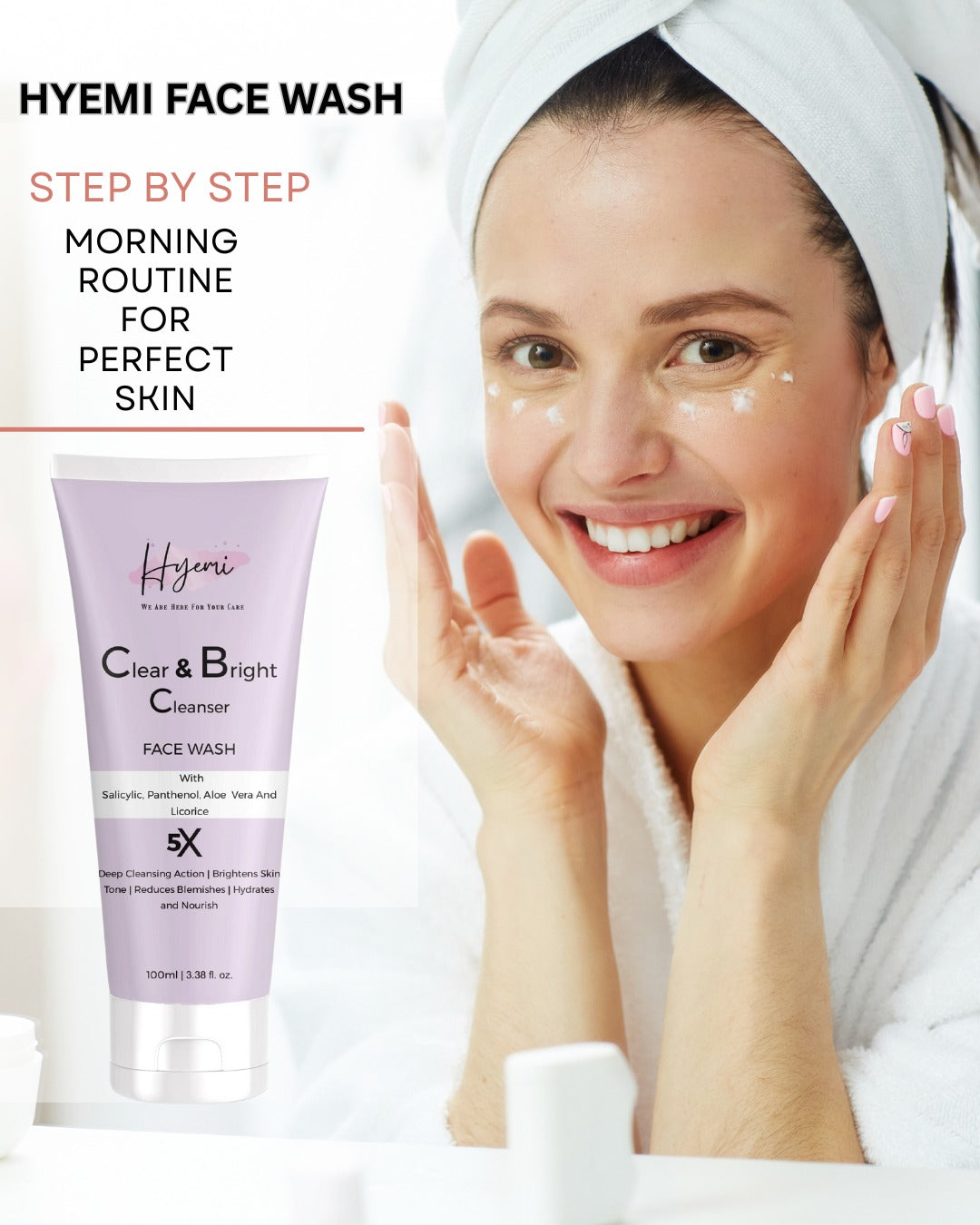LTO Hyemi Clear & Bright Salicylic Acid Facewash powered by Panthenol and Licorice