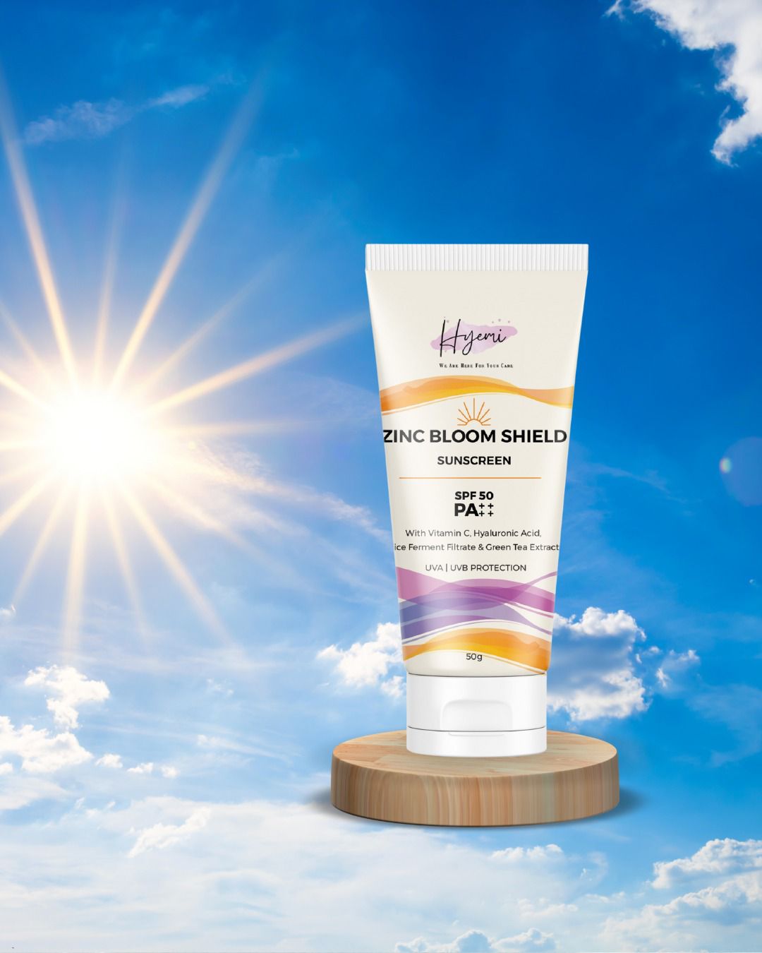 Hyemi Glowshot 7D radiance Serum + Zinc Bloom Shield hybrid Sunscreen Combo