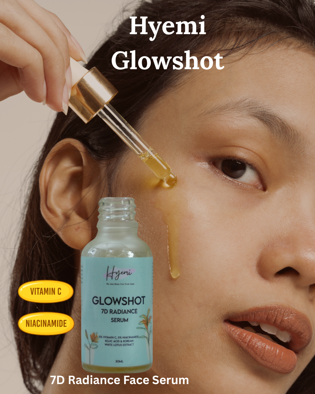 Hyemi Glowshot 7D Radiance Serum with Korean White Lotus, Niacinamide, Kojic Acid and Vitamin C