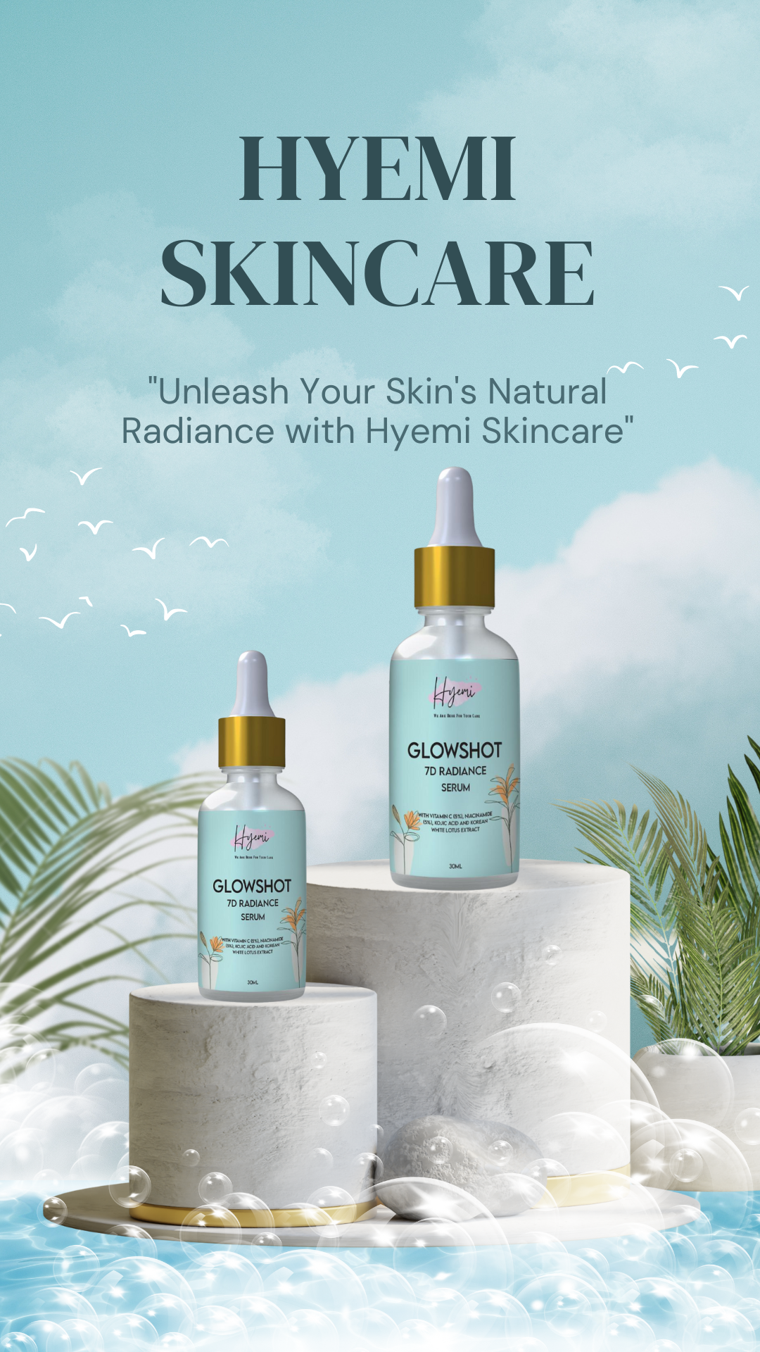 Hyemi Glowshot 7D Radiance Serum with Korean White Lotus, Niacinamide, Kojic Acid and Vitamin C